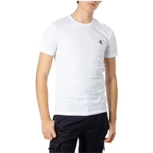 Printed T-shirt , male, Sizes: 2XL, XS - Calvin Klein Jeans - Modalova