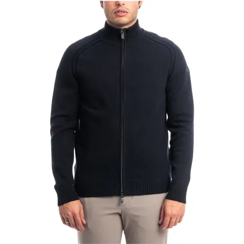 Zip-throughs, male, , Size: XL Simple Zipper Knit - RRD - Modalova