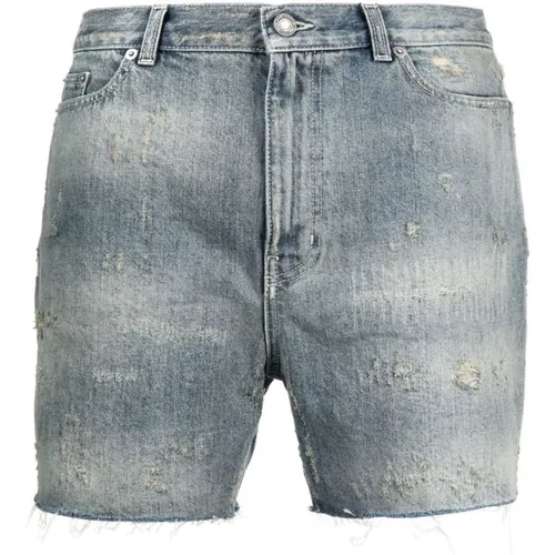 Denim Destroyed California Shorts , male, Sizes: W33, W36 - Saint Laurent - Modalova