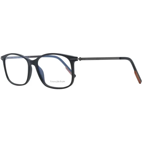 Glasses, male, , Size: ONE SIZE Titanium Rectangle Optical Frames - Ermenegildo Zegna - Modalova