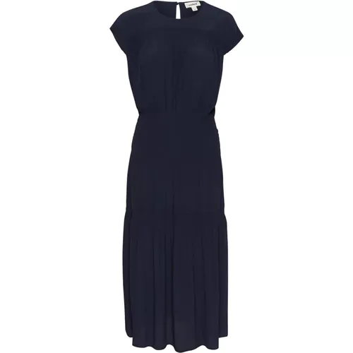 Elegant Night Sky Dress with Smock Details , female, Sizes: S, XL, XS, 2XL, L - Soaked in Luxury - Modalova