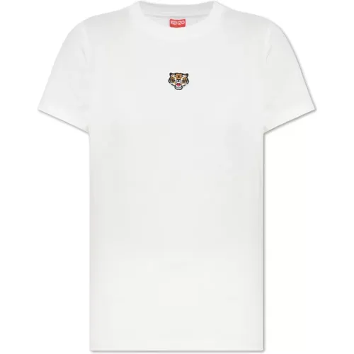 T-Shirt mit Logo , Damen, Größe: XS - Kenzo - Modalova