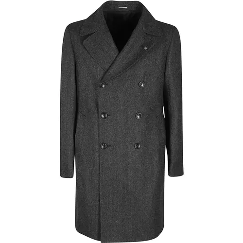 Single-Breasted Coats , male, Sizes: XL, 2XL - Tagliatore - Modalova