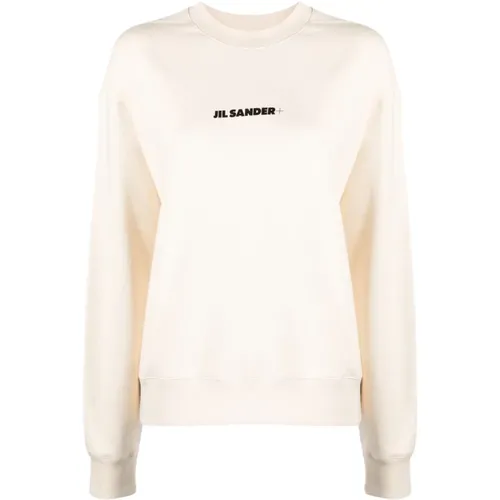 Logo Print Cotton Sweater , female, Sizes: L, S, M, XS - Jil Sander - Modalova