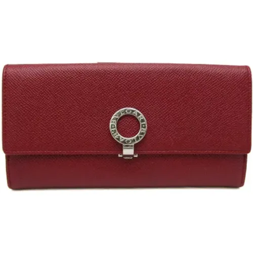 Pre-owned Wallets, female, , Size: ONE SIZE Pre-owned Leather wallets - Bvlgari Vintage - Modalova