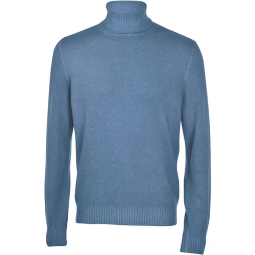 Blauer Wollrollkragenpullover - Gran Sasso - Modalova