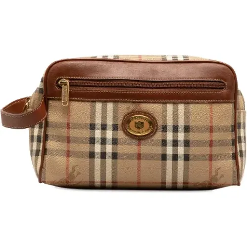 Pre-owned Clutches, female, , Size: ONE SIZE Pre-owned Leather clutches - Burberry Vintage - Modalova