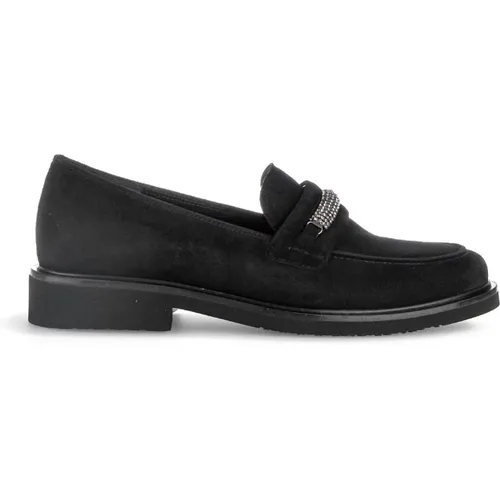 Schwarze Samt Loafers Winterstil - Gabor - Modalova