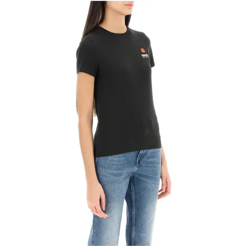 Blumenpatch T-Shirt , Damen, Größe: M - Kenzo - Modalova