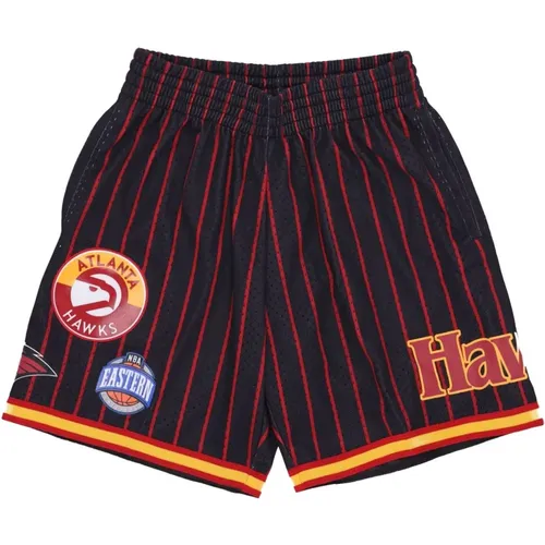 Sportswear, male, , Size: S Atlanta Hawks Basketball Shorts /Red - Mitchell & Ness - Modalova