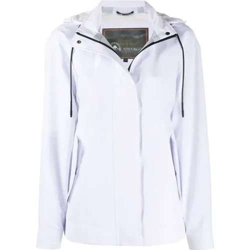 Stilvolle Weiße Logo Jacke , Damen, Größe: S - Moose Knuckles - Modalova