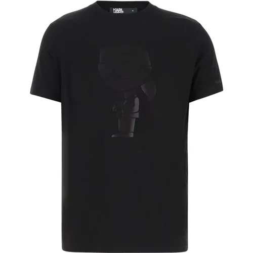 Schwarzes Logo T-Shirt , Herren, Größe: 2XL - Karl Lagerfeld - Modalova