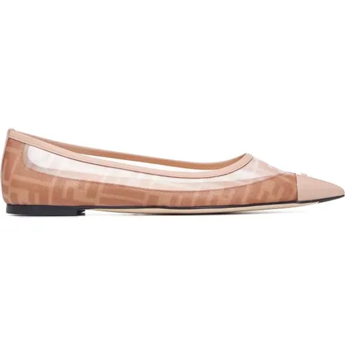 Mesh Ballet Flats , female, Sizes: 6 UK, 4 1/2 UK, 5 1/2 UK, 2 UK, 4 UK, 3 UK, 5 UK - Fendi - Modalova