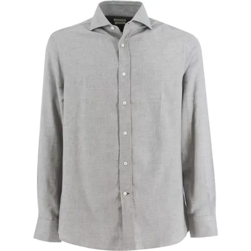 Casual Shirts, male, , Size: L Classic Long-Sleeved Shirt - BRUNELLO CUCINELLI - Modalova