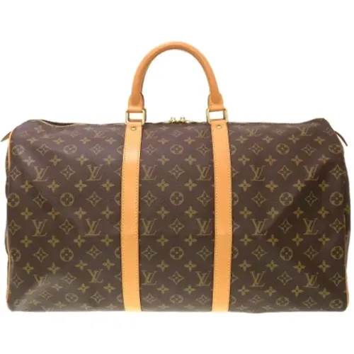 Pre-owned Weekend Bags, female, , Size: ONE SIZE Pre-owned Canvas handbags - Louis Vuitton Vintage - Modalova