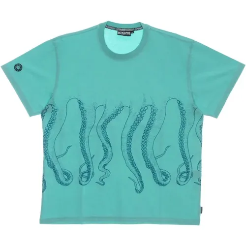 T-Shirts, male, , Size: XS Aquamarine Dyed Tee Short Sleeve T-Shirt - Octopus - Modalova