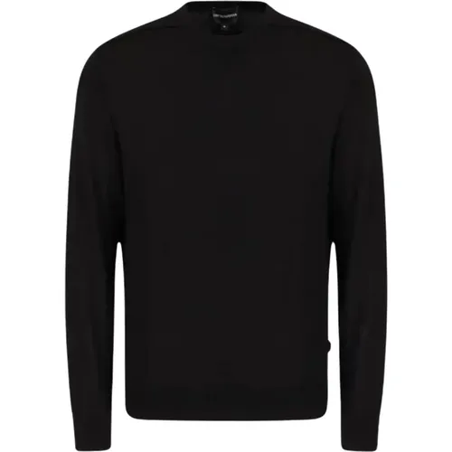 Slim Fit Wool Crewneck Sweater , male, Sizes: XL - Emporio Armani - Modalova