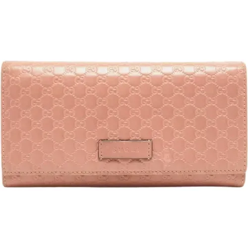 Pre-owned Wallets, female, , Size: ONE SIZE Pre-owned Leather wallets - Gucci Vintage - Modalova