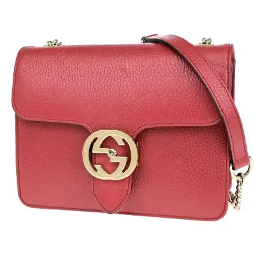 Pre-owned Cross Body Bags, female, , Size: ONE SIZE Pre-owned Leather shoulder-bags - Gucci Vintage - Modalova