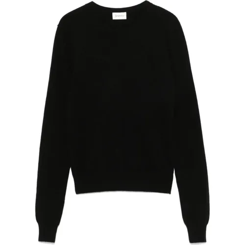 Cashmere Sweater with Details , female, Sizes: L, S - Saint Laurent - Modalova