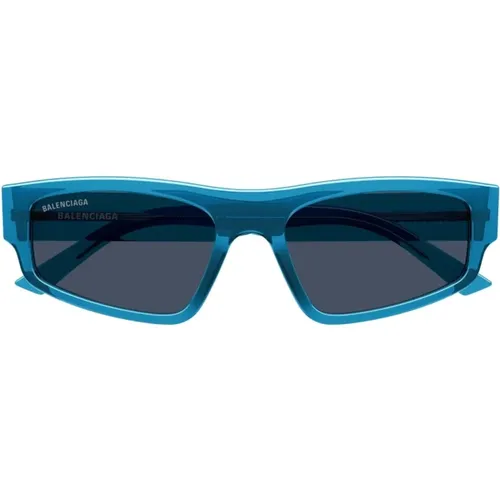 Transparent Square Frame Sunglasses , unisex, Sizes: 56 MM - Balenciaga - Modalova