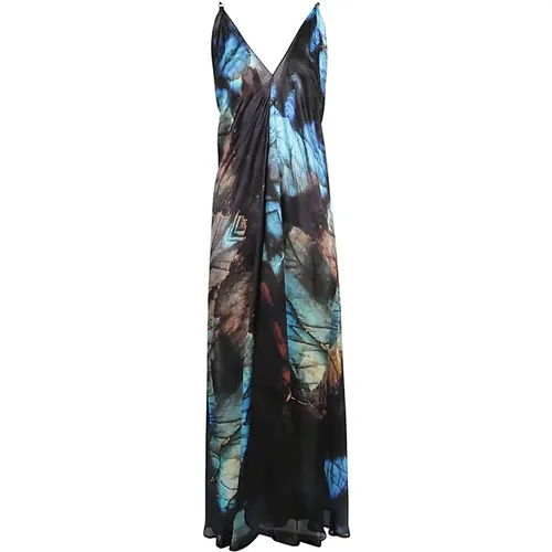 Silk Maxi Dress MultiColour , female, Sizes: ONE SIZE - Mona Swims - Modalova