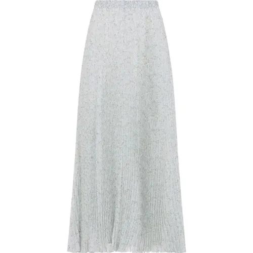 Midi Skirts, female, , Size: 2XS Midi Plisse Printed Skirt - Ermanno Scervino - Modalova