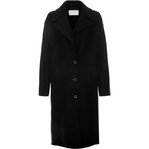 Boiled Wool Great Coat with Reverskragen , female, Sizes: 2XS, L - Harris Wharf London - Modalova