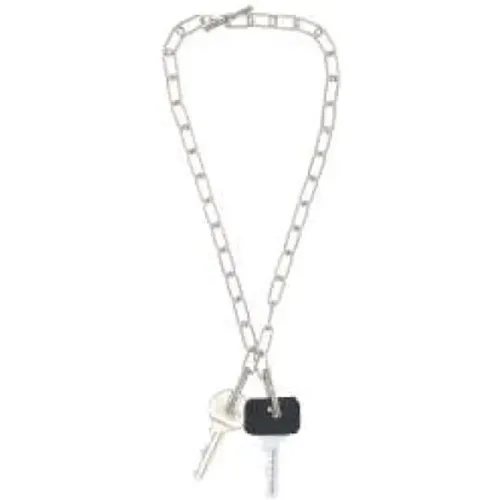 Key Chain Necklace Silver Pendant , female, Sizes: ONE SIZE - MM6 Maison Margiela - Modalova