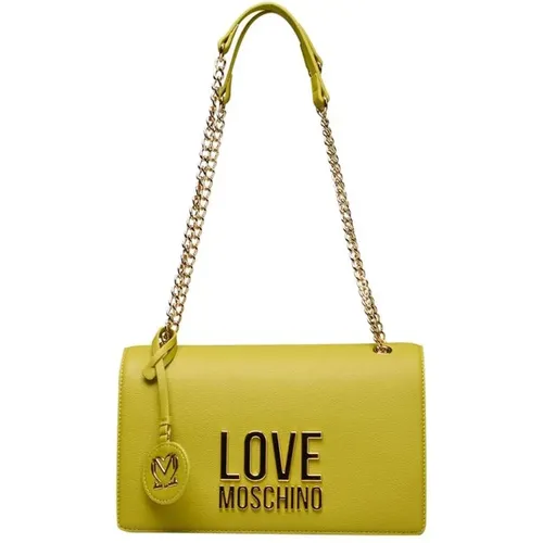 Shoulder Bags, female, , Size: ONE SIZE Crossbody Bag with Flap Closure - Love Moschino - Modalova