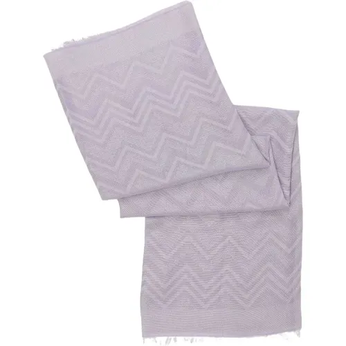 Scarves, female, , Size: ONE SIZE Lurex Charm Pastel Fringed Shawl - Missoni - Modalova