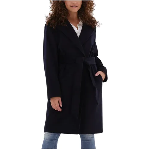 Wool Blend Belted Coat , female, Sizes: 2XS, 3XS, XS, 4XS - Tommy Hilfiger - Modalova