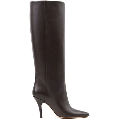 Heeled Boots, female, , Size: 11 US Dark Stiletto Knee-High Boots - MM6 Maison Margiela - Modalova