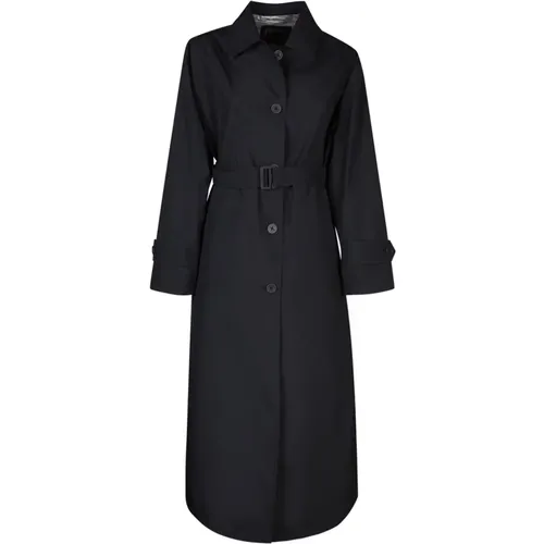 Schwarzer Trenchcoat Wasserabweisend - Herno - Modalova