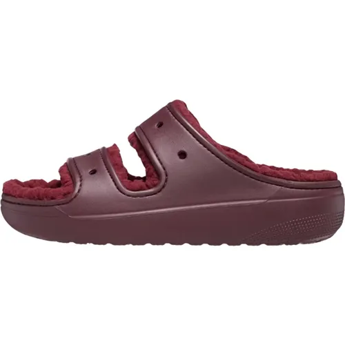 Gemütliche Flauschige Riemen Clog Sandale - Crocs - Modalova