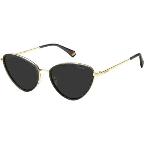 Graue Plastik Damen Sonnenbrille , Damen, Größe: 55 MM - Polaroid - Modalova