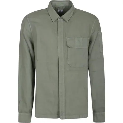 Casual Shirts, male, , Size: L Lens Overshirt - C.P. Company - Modalova