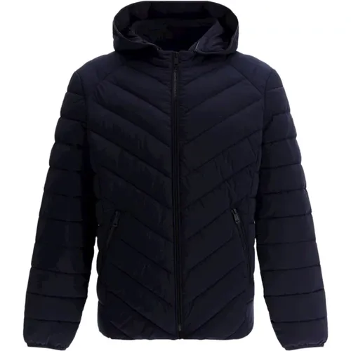 Hooded Puffer Jacket , male, Sizes: XS - Guess - Modalova