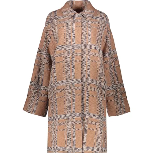 Single-Breasted Coats, female, , Size: S Classic Wool Blend Coat - Missoni - Modalova