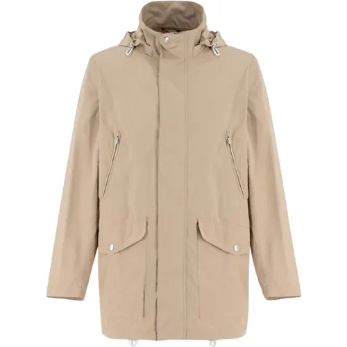 Technical Fabric Parka with Hood , male, Sizes: 3XL, L, 2XL, XL - BRUNELLO CUCINELLI - Modalova