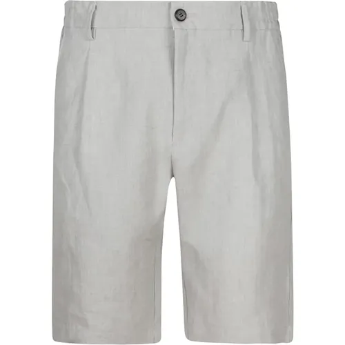 Linen Bermuda Shorts , male, Sizes: W38 - Eleventy - Modalova