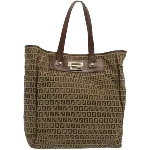 Pre-owned Tote Bags, female, , Size: ONE SIZE Pre-owned Canvas handbags - Fendi Vintage - Modalova