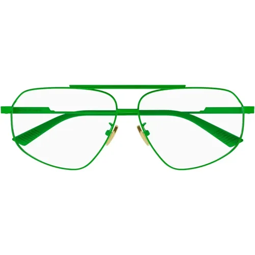Grüne Aviator Sonnenbrille Klares Glas - Bottega Veneta - Modalova
