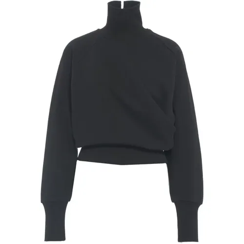 Schwarzer Sweatshirt für Frauen Aw24 , Damen, Größe: M - closed - Modalova