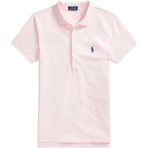 Rosa Polo Shirt mit Pony Logo , Damen, Größe: 2XL - Ralph Lauren - Modalova