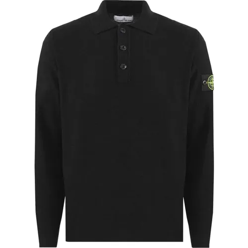 Logo-Patch Knitwear in , male, Sizes: M - Stone Island - Modalova