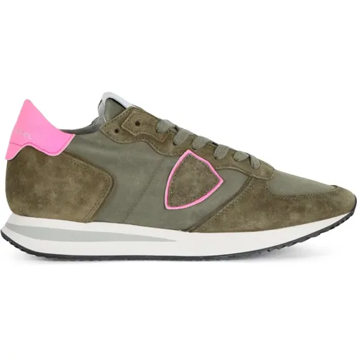 Suede and Fabric Sneakers Trpx Style , female, Sizes: 5 UK, 3 UK, 4 UK, 7 UK, 6 UK - Philippe Model - Modalova