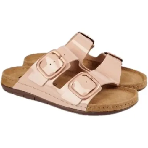 Leder Sandalen Hausschuhe mit Memory Fußbett - Rohde - Modalova