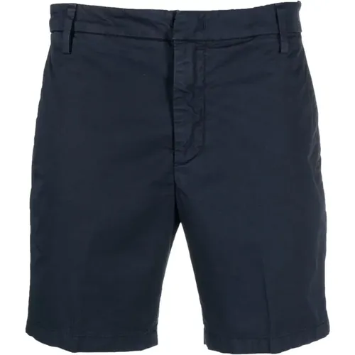 Cotton Bermuda Shorts with Zipper , male, Sizes: W33 - Dondup - Modalova