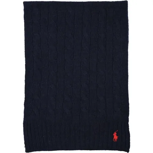 Winter Scarves, female, , Size: ONE SIZE Classic Cable Scarf Navy Hunter - Ralph Lauren - Modalova